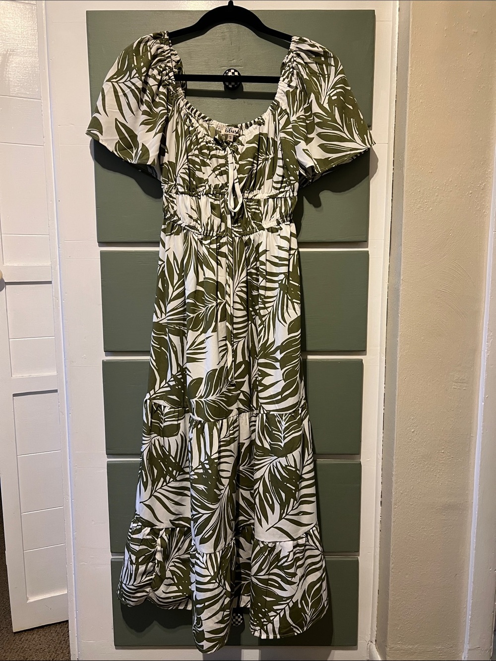 Olive Leaf Maxi Dress